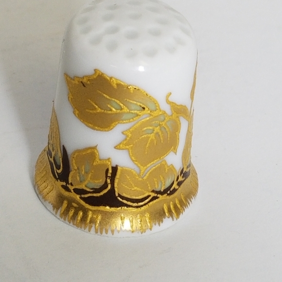 ✅Haviland Limoges France Thimble Gold Ceramic Hand Crafted - Picture 12 of 16